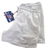 Bermuda Pantaloncino Bianco Goffrato Puro Cotone Made in Italy Fantasia Shorts 2 tasche laterali