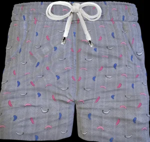 Bermuda Pantaloncino Fantasia Puro Cotone Shorts 2 tasche laterali Made in Italy
