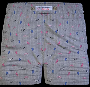 Bermuda Pantaloncino Fantasia Puro Cotone Shorts 2 tasche laterali Made in Italy
