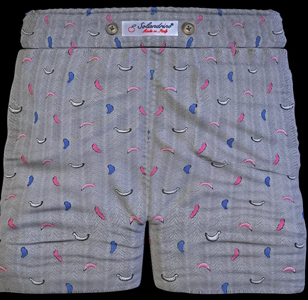 Bermuda Pantaloncino Fantasia Puro Cotone Shorts 2 tasche laterali Made in Italy