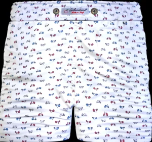 Bermuda Pantaloncino Vespa Style puro cotone Shorts 2 tasche laterali Made in Italy