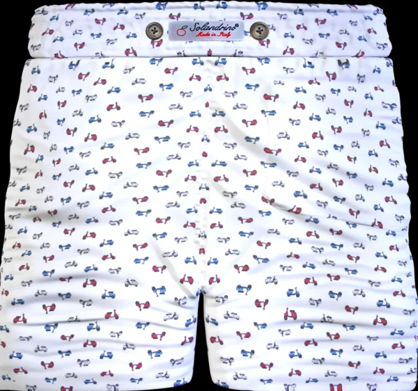 Bermuda Pantaloncino Vespa Style puro cotone Shorts 2 tasche laterali Made in Italy