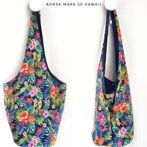 Borsa Mare in tessuto cotone fashion Design hawaii 20 Made in Italy