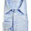 Camicia Azzurra collo classico puro cotone oxford pin point elegante made in italy