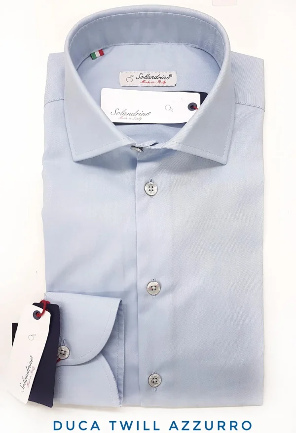Camicia Azzurra puro cotone TWILL elegante formal