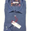 Camicia blu indaco puro Lino made in Italy - blue indigo Linen Shirt
