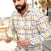 Camicia Fashion fantasia multicolor design cotone  made in italy