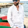 Camicia lino bianco guru coreano serafino chiusa a polo made in italy