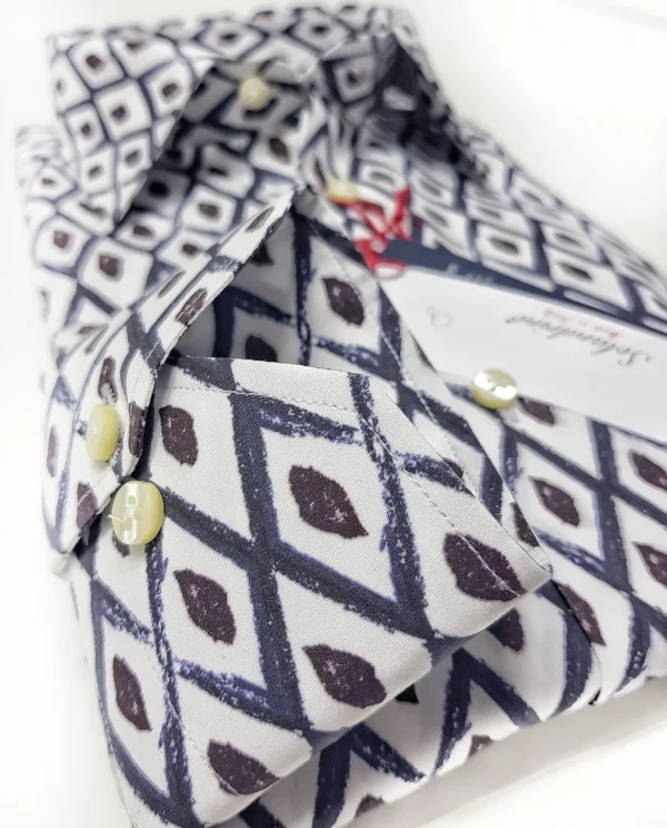 Camicia puro cotone fantasia stampata design cotone made in italy Shirt print Fantasy