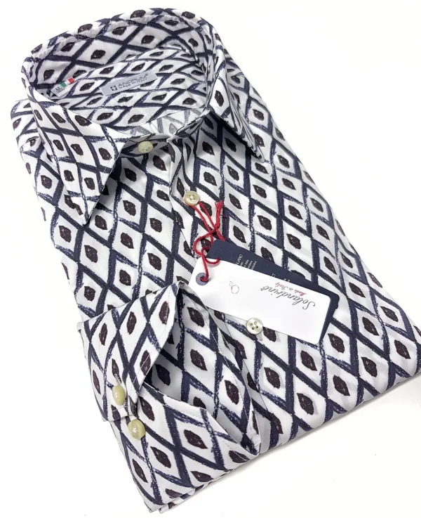 Camicia puro cotone fantasia stampata design cotone made in italy Shirt print Fantasy