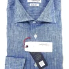 Camicia puro lino azzurro made in italy