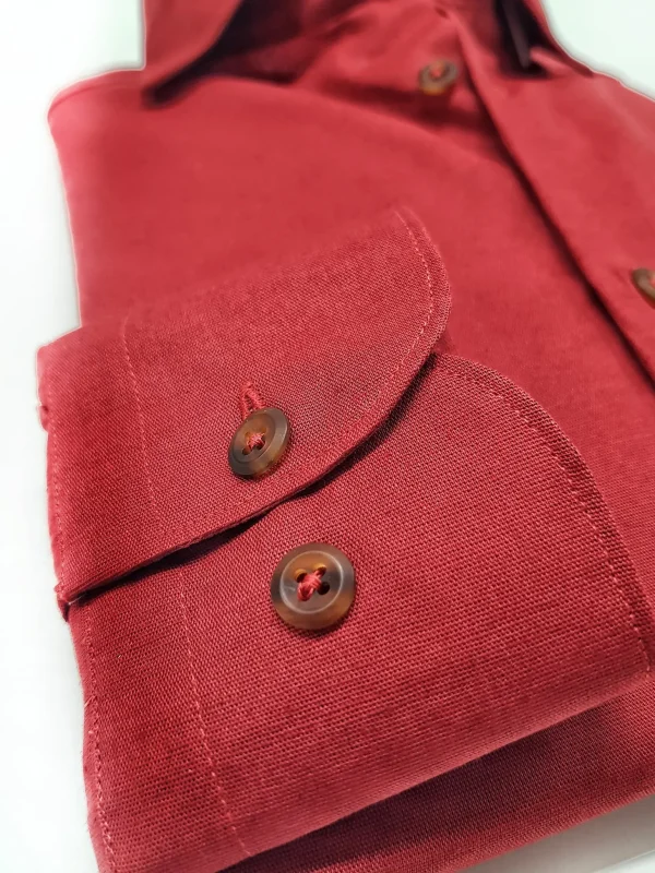 Camicia rossa in cotone Lino Rosso made in Italy - Red Linen Shirt