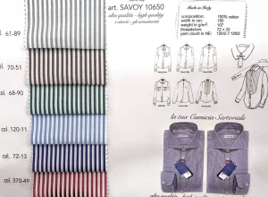Camicia Uomo puro cotone a righe grigia alta qualità bacchettino rigato grigio titolo 120 made in italy