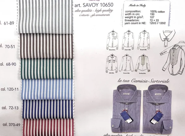 Camicia Uomo puro cotone a righe grigia alta qualità bacchettino rigato grigio titolo 120 made in italy
