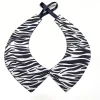 Colletto Donna fashion Design Animalier Safari Zebrato collarino 100% cotone