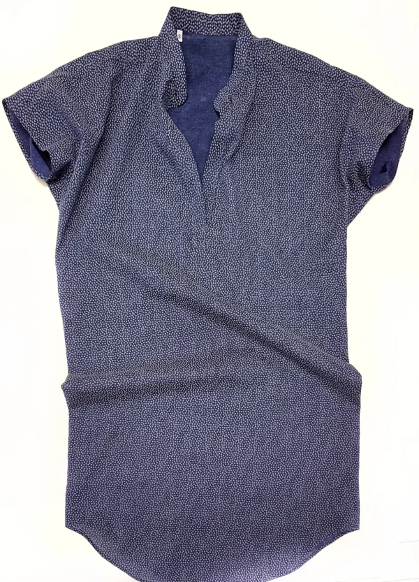 Copricostume Abito Camicia  Caftano donna fantasia Ischia pois cotone lino Made in italy