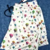 Costume da Bagno  in morbido tessuto slip interno  asciugatura rapida Boxer mare Uomo fantasia Mongolfiera Bianca con 2 tasche laterali Made in Italy