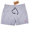 Costume da Bagno slip interno in 100% cotone micro fantasia blu geometrica   2 tasche laterali Uomo Boxer mare Made in Italy