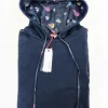 Felpa BLU con Cappuccio design MONGOLFIERA CAPPADOCIA paracadute made in Italy Fantasia 100% cotone  Unisex Sweatshirt blue Hoodie