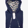 Felpa Blu con Cappuccio Design node marine made in Italy Fantasia  100% cotone -  Unisex Sweatshirt Blue Hoodie
