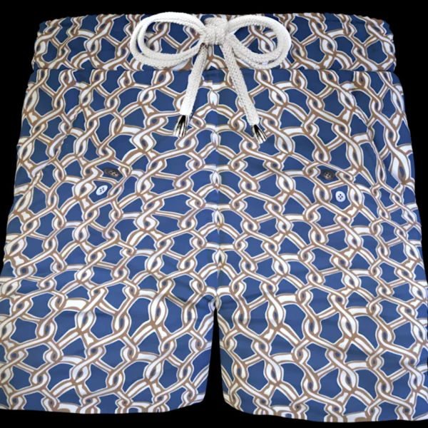 Pantaloncino Shorts Bermuda nodo marino 100% Cotone 2 tasche laterali Made in Italy