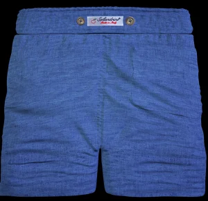 Pantaloncino Shorts Bermuda Azzurro Denim cotone Lino 2 tasche laterali Made in Italy