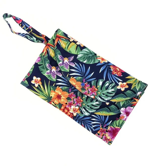 Pochette in tessuto fashion design Hawaii Made in Italy
