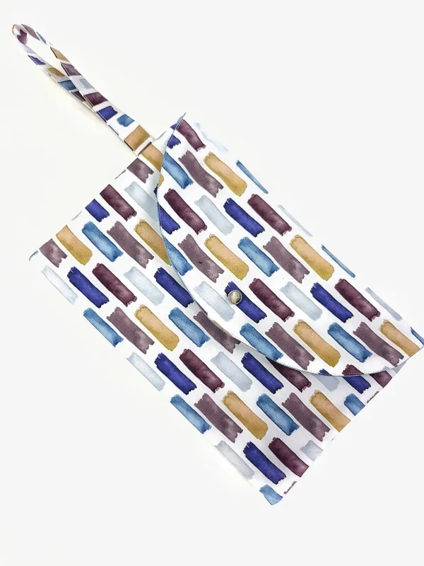 Pochette in tessuto fashion design Acquerello Made in Italy