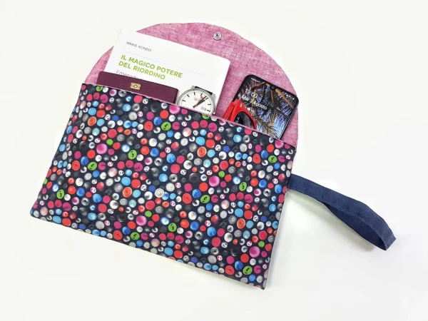 Pochette in tessuto fashion design Sushi color Made in Italy