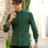 Polo Camicia piquet Verdone verde inglese Jersey in maglia morbida manica lunga alta qualità puro cotone  made in italy knit Jersey piquet