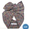 Turbante Fashion in cotone design Foliage multicolor Made in Italy