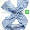 Turbante Fashion in cotone Fantasia rigata design goffrato azzurro 31 Made in Italy