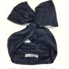 Turbante Nero Fashion in cotone fascia capelli design black hairband Made in Italy
