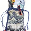 Zaino Sacca in tessuto cotone Light design Big Wave made in Italy