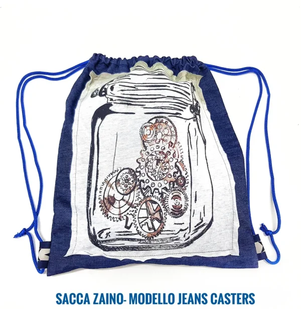 Zaino Sacca in tessuto cotone Light Design Casters made in Italy